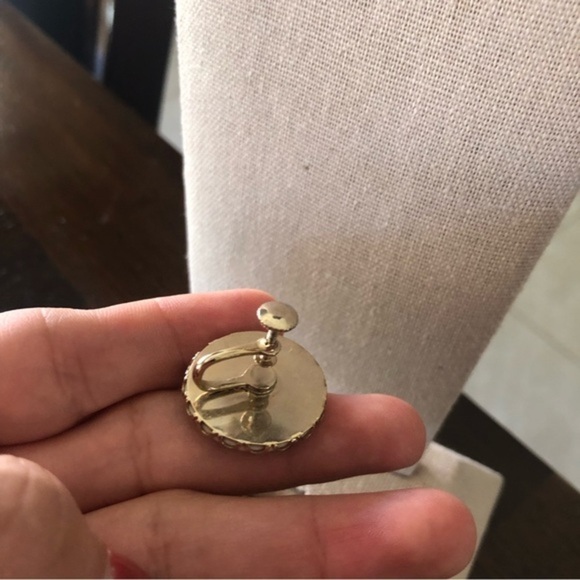 Vintage Apple Print Screwback Earrings - Picture 2 of 3